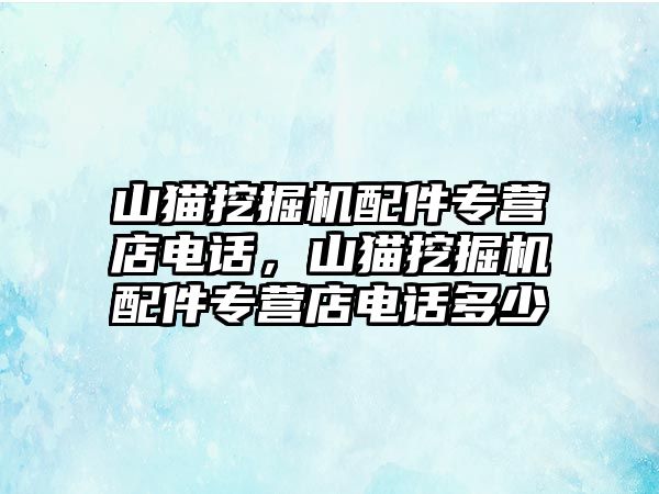 山貓挖掘機配件專營店電話，山貓挖掘機配件專營店電話多少