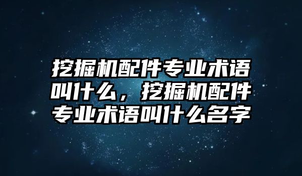 挖掘機配件專業(yè)術(shù)語叫什么，挖掘機配件專業(yè)術(shù)語叫什么名字