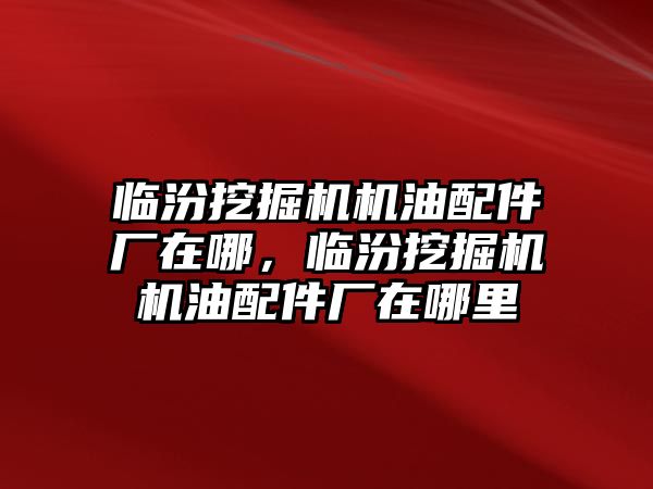 臨汾挖掘機(jī)機(jī)油配件廠在哪，臨汾挖掘機(jī)機(jī)油配件廠在哪里