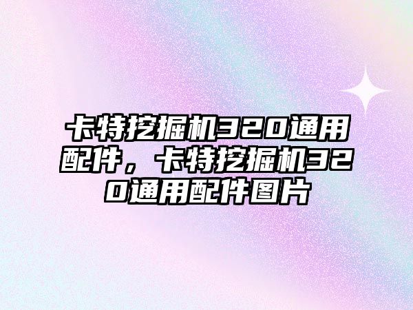 卡特挖掘機(jī)320通用配件，卡特挖掘機(jī)320通用配件圖片