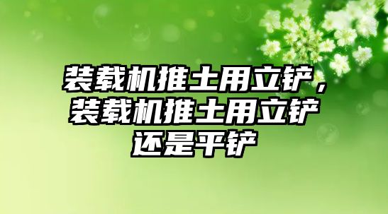 裝載機(jī)推土用立鏟，裝載機(jī)推土用立鏟還是平鏟