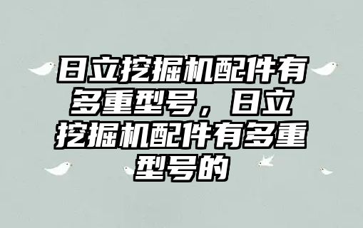 日立挖掘機(jī)配件有多重型號(hào)，日立挖掘機(jī)配件有多重型號(hào)的