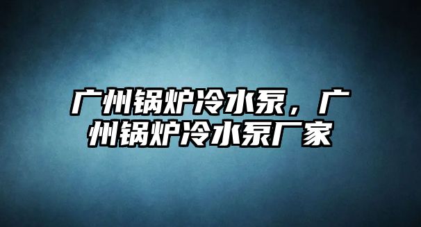 廣州鍋爐冷水泵，廣州鍋爐冷水泵廠家