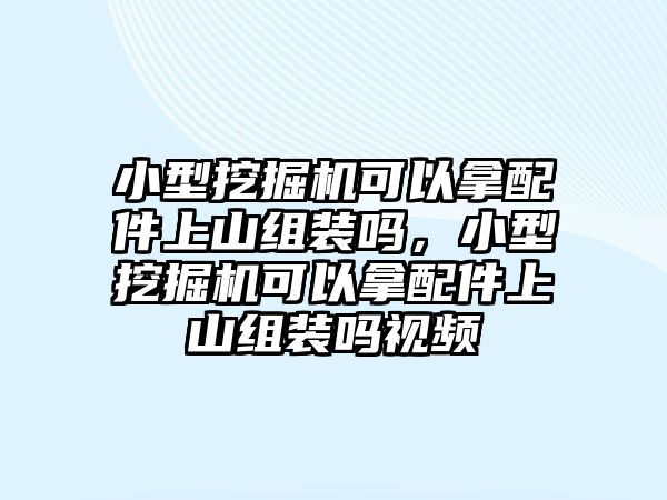 小型挖掘機(jī)可以拿配件上山組裝嗎，小型挖掘機(jī)可以拿配件上山組裝嗎視頻