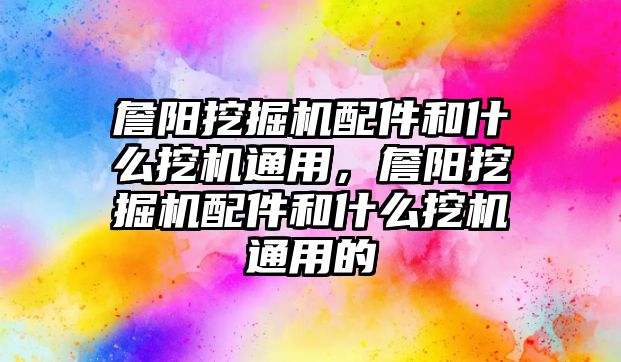 詹陽挖掘機配件和什么挖機通用，詹陽挖掘機配件和什么挖機通用的