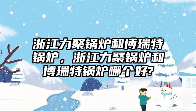 浙江力聚鍋爐和博瑞特鍋爐，浙江力聚鍋爐和博瑞特鍋爐哪個好?