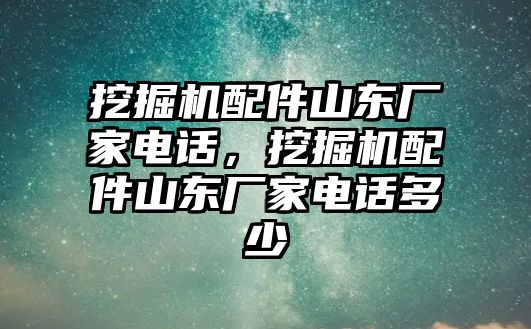 挖掘機(jī)配件山東廠家電話，挖掘機(jī)配件山東廠家電話多少