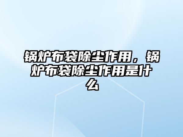 鍋爐布袋除塵作用，鍋爐布袋除塵作用是什么