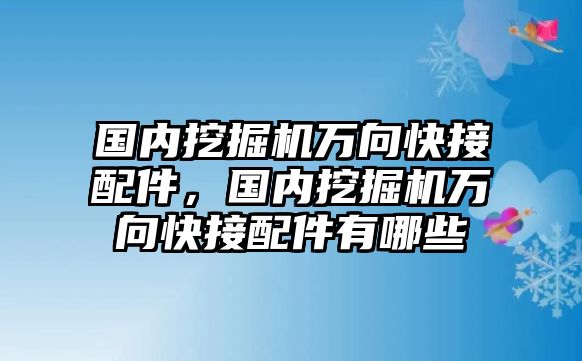 國內(nèi)挖掘機(jī)萬向快接配件，國內(nèi)挖掘機(jī)萬向快接配件有哪些