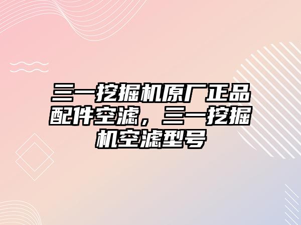 三一挖掘機原廠正品配件空濾，三一挖掘機空濾型號