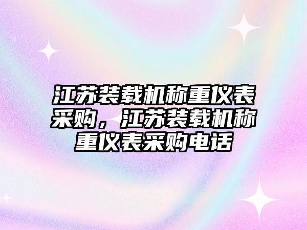 江蘇裝載機(jī)稱重儀表采購，江蘇裝載機(jī)稱重儀表采購電話