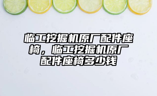 臨工挖掘機原廠配件座椅，臨工挖掘機原廠配件座椅多少錢