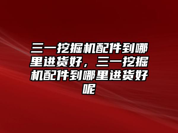 三一挖掘機(jī)配件到哪里進(jìn)貨好，三一挖掘機(jī)配件到哪里進(jìn)貨好呢