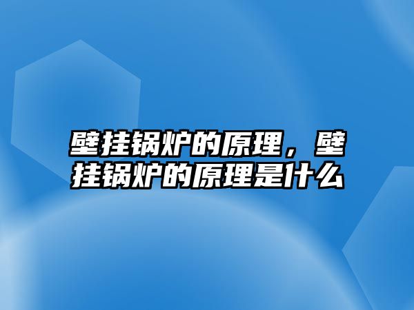 壁掛鍋爐的原理，壁掛鍋爐的原理是什么