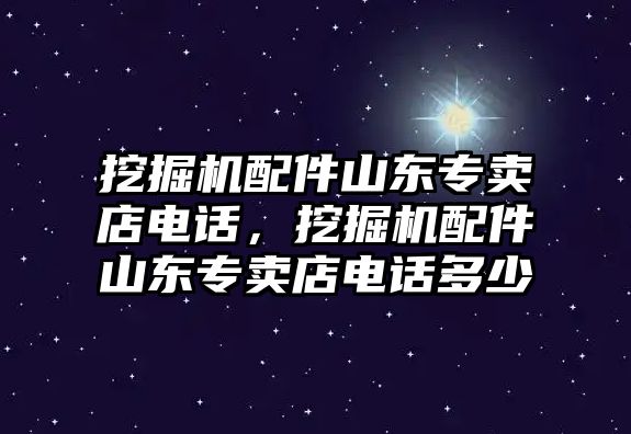 挖掘機(jī)配件山東專賣店電話，挖掘機(jī)配件山東專賣店電話多少