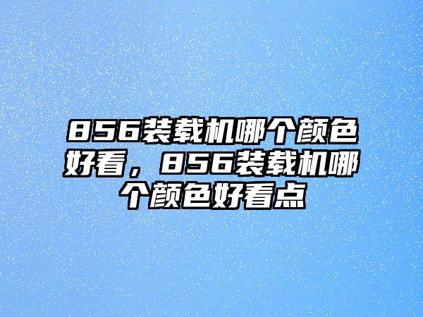 856裝載機(jī)哪個顏色好看，856裝載機(jī)哪個顏色好看點