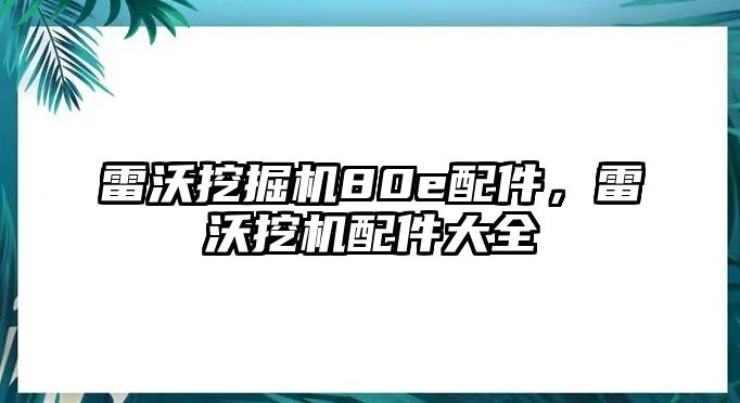 雷沃挖掘機80e配件，雷沃挖機配件大全