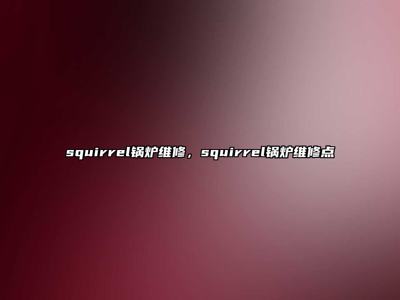 squirrel鍋爐維修，squirrel鍋爐維修點(diǎn)