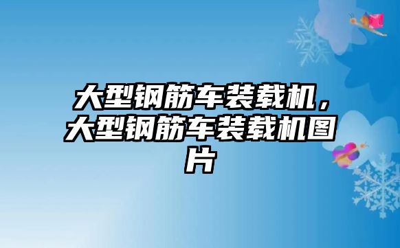 大型鋼筋車裝載機，大型鋼筋車裝載機圖片