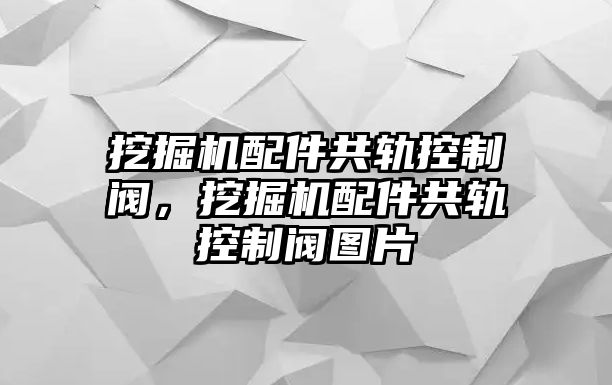 挖掘機配件共軌控制閥，挖掘機配件共軌控制閥圖片