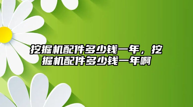 挖掘機配件多少錢一年，挖掘機配件多少錢一年啊