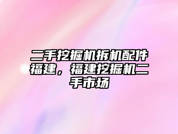 二手挖掘機拆機配件福建，福建挖掘機二手市場