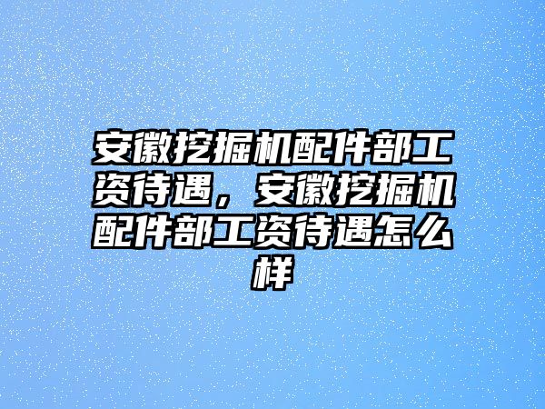 安徽挖掘機(jī)配件部工資待遇，安徽挖掘機(jī)配件部工資待遇怎么樣