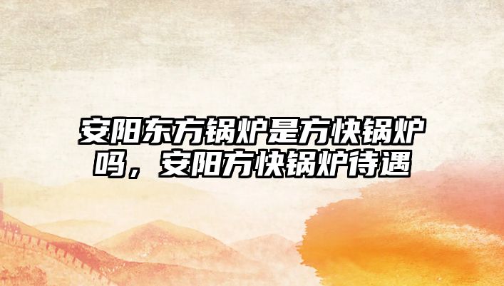 安陽(yáng)東方鍋爐是方快鍋爐嗎，安陽(yáng)方快鍋爐待遇