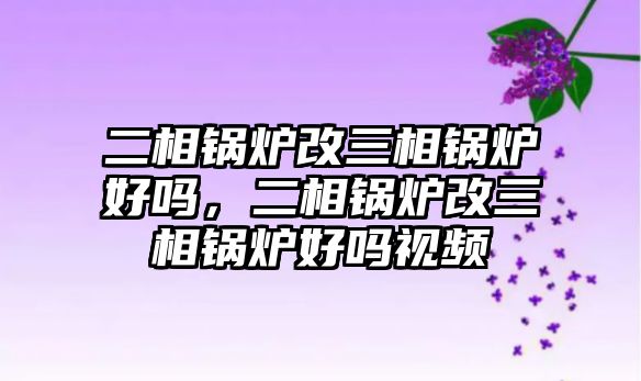 二相鍋爐改三相鍋爐好嗎，二相鍋爐改三相鍋爐好嗎視頻