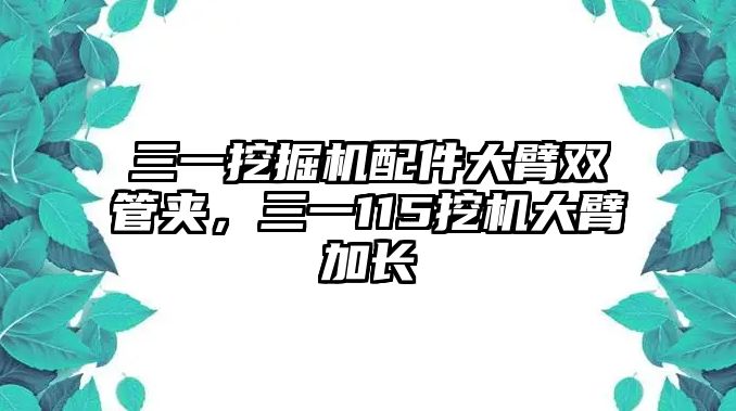 三一挖掘機(jī)配件大臂雙管夾，三一115挖機(jī)大臂加長