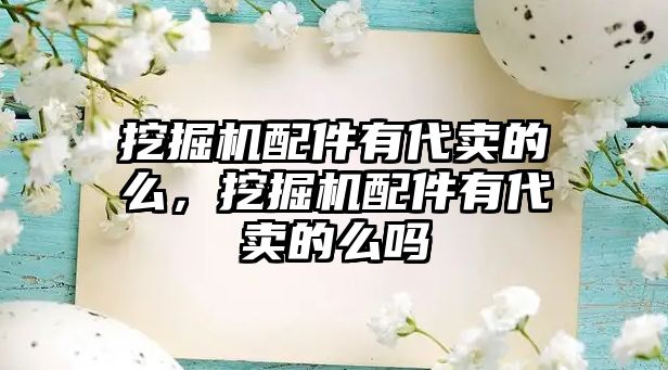 挖掘機配件有代賣的么，挖掘機配件有代賣的么嗎