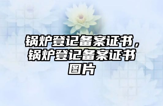 鍋爐登記備案證書，鍋爐登記備案證書圖片