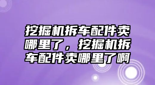 挖掘機(jī)拆車配件賣哪里了，挖掘機(jī)拆車配件賣哪里了啊