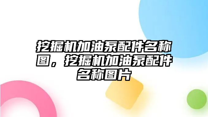 挖掘機(jī)加油泵配件名稱圖，挖掘機(jī)加油泵配件名稱圖片