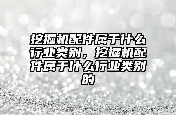 挖掘機配件屬于什么行業(yè)類別，挖掘機配件屬于什么行業(yè)類別的