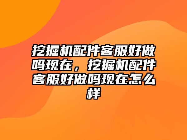 挖掘機(jī)配件客服好做嗎現(xiàn)在，挖掘機(jī)配件客服好做嗎現(xiàn)在怎么樣