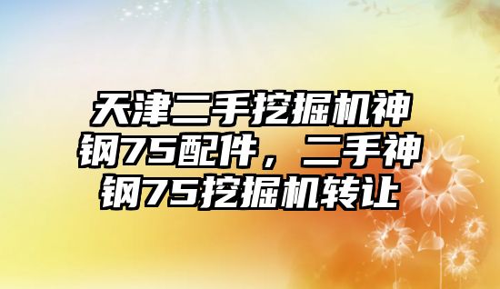 天津二手挖掘機神鋼75配件，二手神鋼75挖掘機轉(zhuǎn)讓