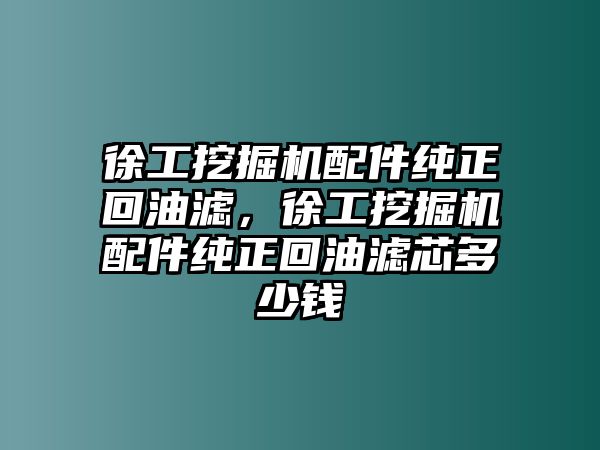 徐工挖掘機配件純正回油濾，徐工挖掘機配件純正回油濾芯多少錢