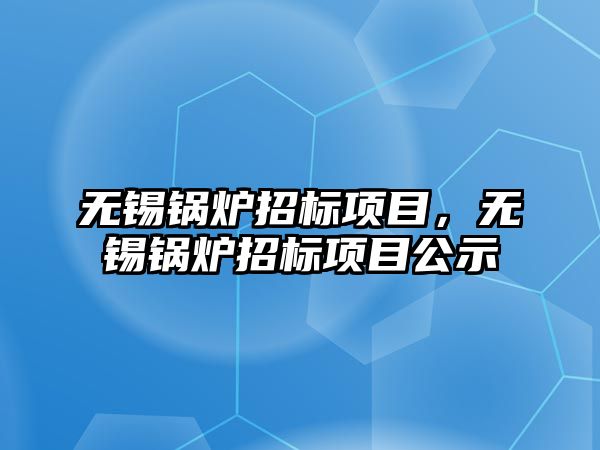 無錫鍋爐招標項目，無錫鍋爐招標項目公示