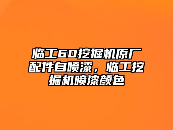 臨工60挖掘機(jī)原廠配件自噴漆，臨工挖掘機(jī)噴漆顏色