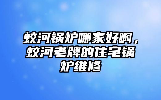 蛟河鍋爐哪家好啊，蛟河老牌的住宅鍋爐維修