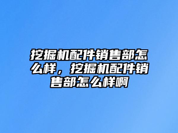 挖掘機配件銷售部怎么樣，挖掘機配件銷售部怎么樣啊