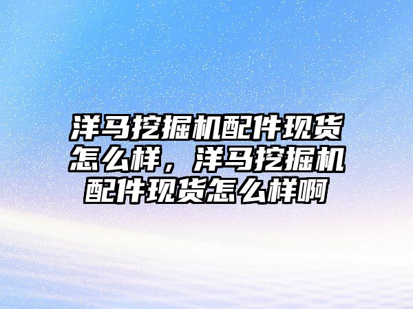 洋馬挖掘機配件現貨怎么樣，洋馬挖掘機配件現貨怎么樣啊