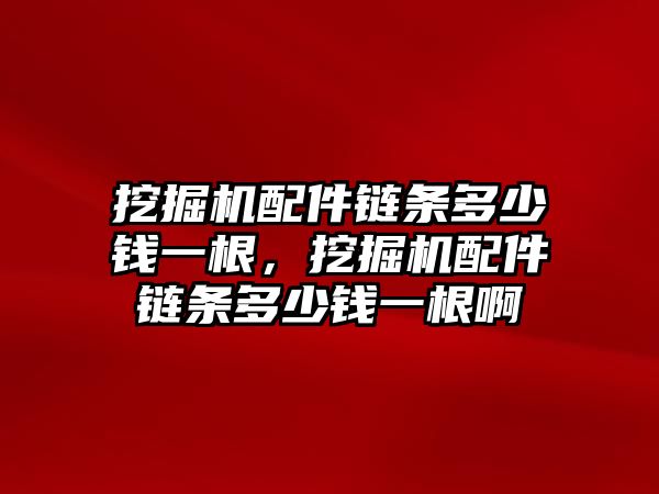 挖掘機(jī)配件鏈條多少錢一根，挖掘機(jī)配件鏈條多少錢一根啊