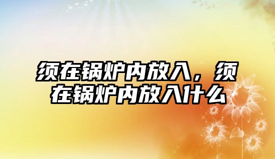 須在鍋爐內放入，須在鍋爐內放入什么