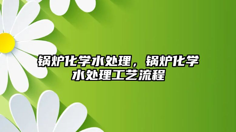 鍋爐化學(xué)水處理，鍋爐化學(xué)水處理工藝流程