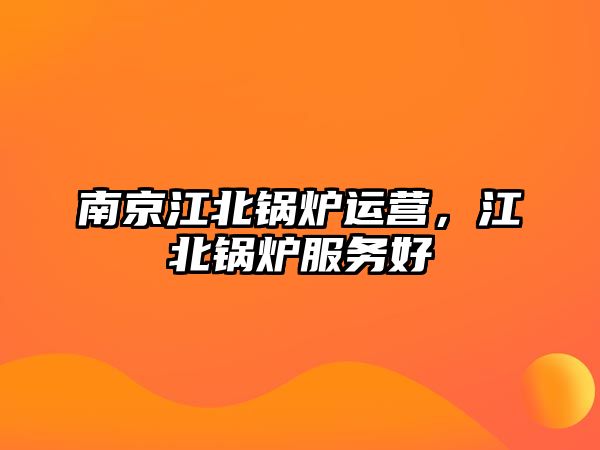 南京江北鍋爐運(yùn)營，江北鍋爐服務(wù)好