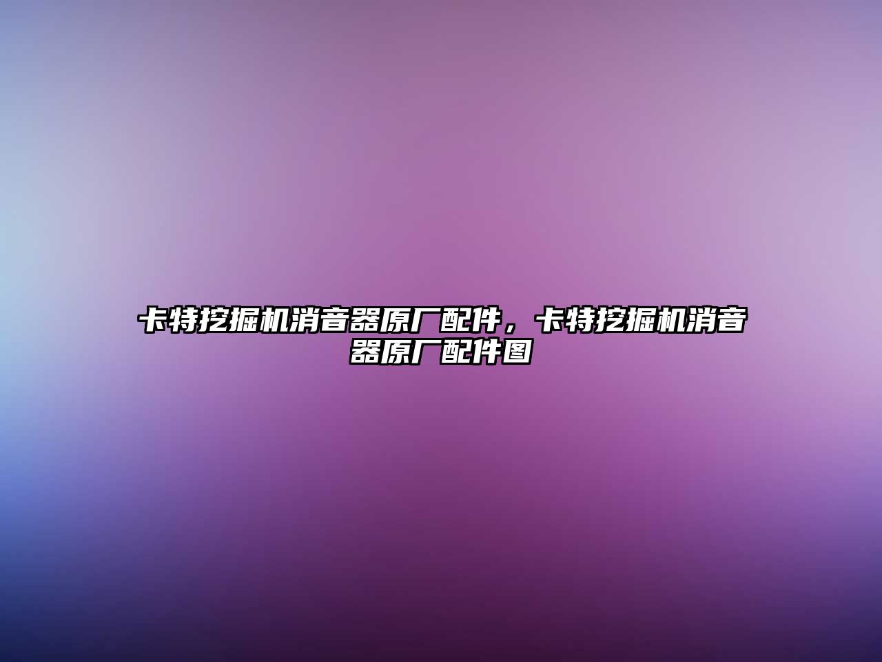 卡特挖掘機消音器原廠配件，卡特挖掘機消音器原廠配件圖