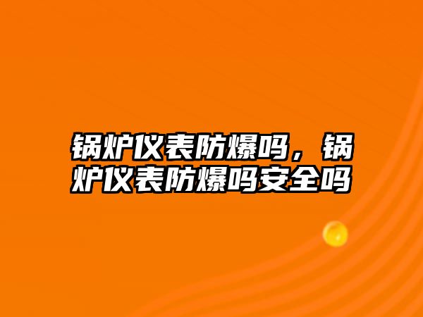 鍋爐儀表防爆嗎，鍋爐儀表防爆嗎安全嗎