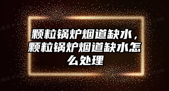 顆粒鍋爐煙道缺水，顆粒鍋爐煙道缺水怎么處理